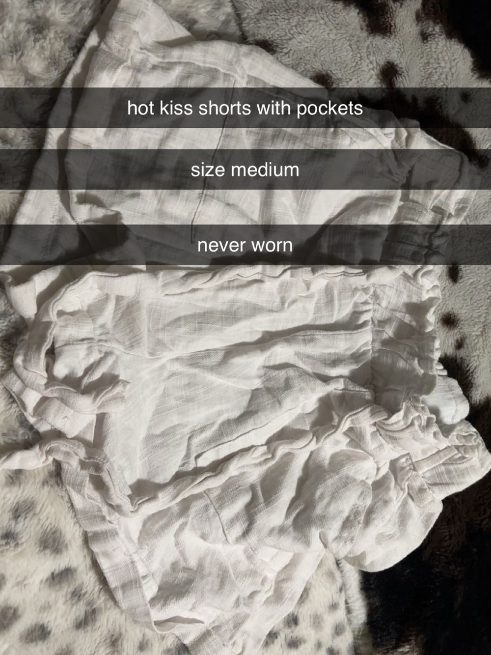 Hot Kiss White Ruffle Hem Shorts